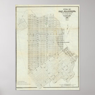 Offizielle Karte von San Francisco Poster