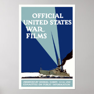 Offizielle Kriegsfilme der Vereinten Staaten — WWI Poster