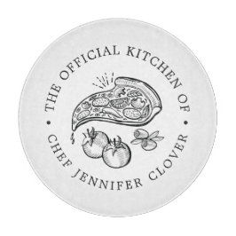 Offizielle Küche | Pizza Themed  Schneidebrett