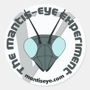 Offizielle Mantis-Auge Experiment-Aufkleber Runder Aufkleber