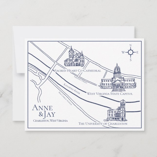 Offizielle Navy Details Card an der Grenze Charles Einladung (Rückseite)