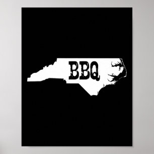 Offizielle North Carolina Grillen - Byrbecue Shirt Poster