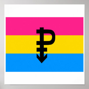 OFFIZIELLE PANSEXUELLE PRIDE-FLAGGE POSTER