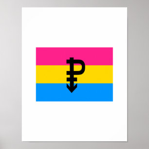OFFIZIELLE PANSEXUELLE PRIDE-FLAGGE POSTER
