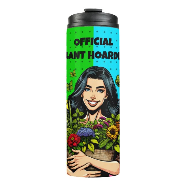 Offizielle Pflanze | Funny Houseplant Addict Thermosbecher (Vorderseite)