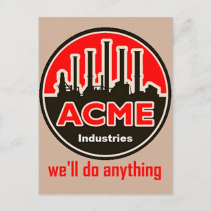 offizielle Postkarte der Acme Industries