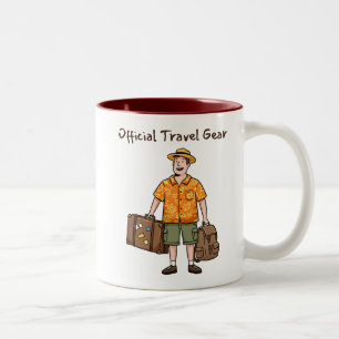 Offizielle Reiseausrüstung Lustiger Reisender Zweifarbige Tasse