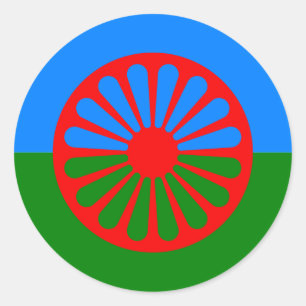 Offizielle Romanische Sinti und Roma Runder Aufkleber