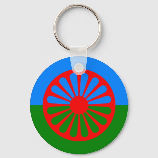 Offizielle Romany flag Schlüsselanhänger (Vorderseite)