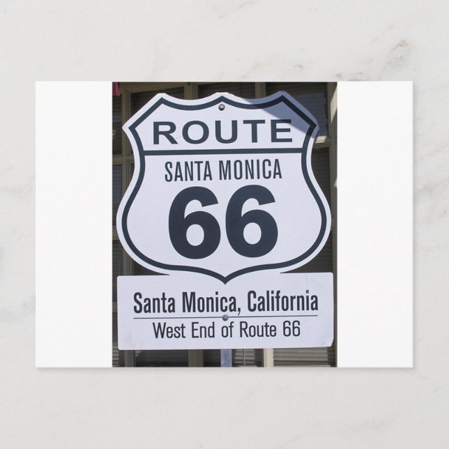 Offizielle Route 66 Endzeichen Santa monica Postkarte (Vorderseite)