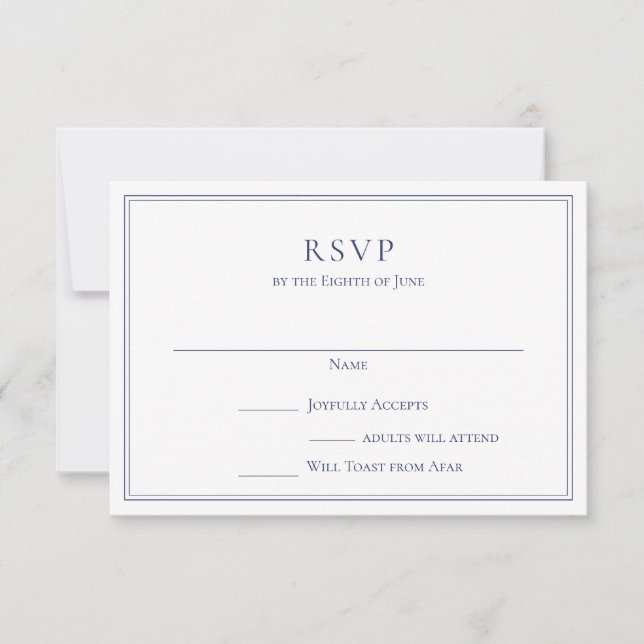 Offizielle RSVP-Karte der Marine mit Grenze Einladung (Vorderseite)