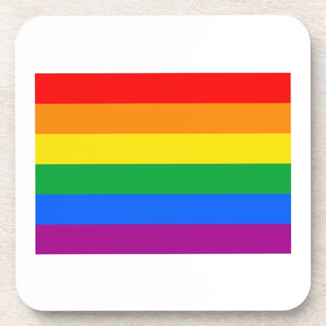 OFFIZIELLE SCHWULE PRIDE-FLAGGE UNTERSETZER (Vorderseite)