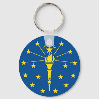 Offizielle Staatsflagge Indiana Schlüsselanhänger