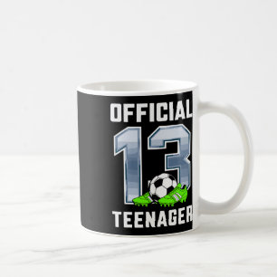 Offizielle Teenager 13. Geburtstagsfeier Fußball T Kaffeetasse