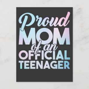 Offizielle Teenager-Mutter Stolz Teenager-Mama Postkarte