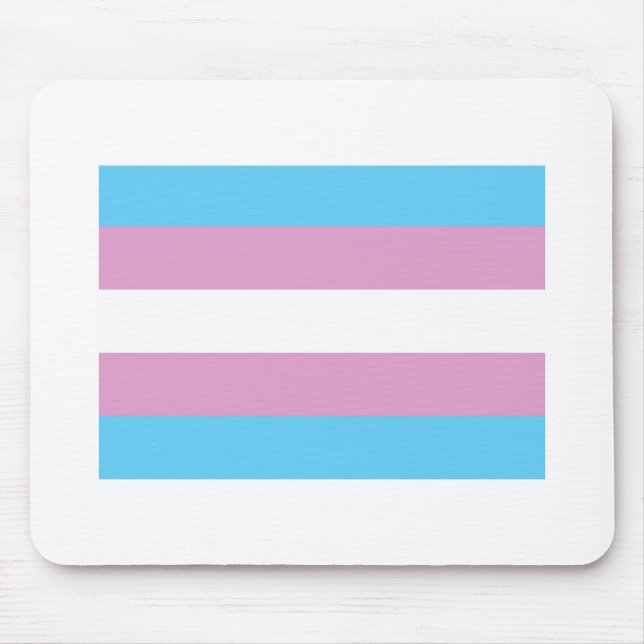 OFFIZIELLE TRANSGENDER-PRAID-FLAGGE MOUSEPAD (Vorne)