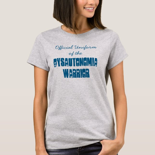 Offizielle Uniform des Dysautonomia Kriegers T-Shirt (Vorderseite)