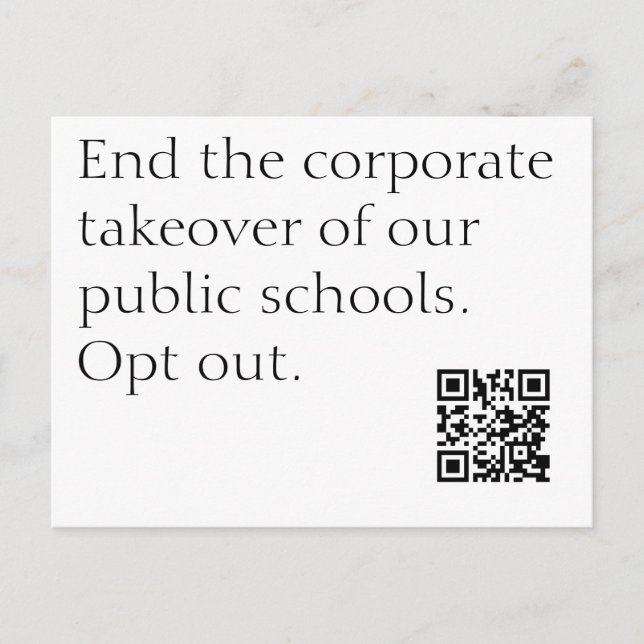 Offizielle United Opt Out Postkarten (Vorderseite)