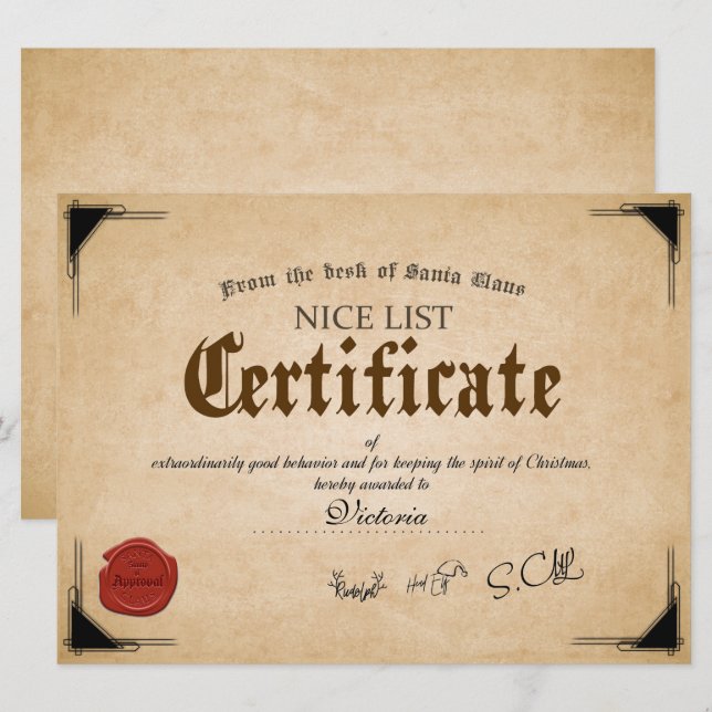 Offizielle Weihnachtskarte Karte (Vorne/Hinten)