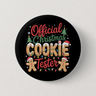 Offizielle Weihnachtsplätzchen Tester Crew Weihnac Button