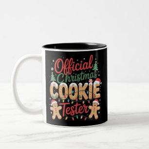 Offizielle Weihnachtsplätzchen-Testermannschaft We Zweifarbige Tasse