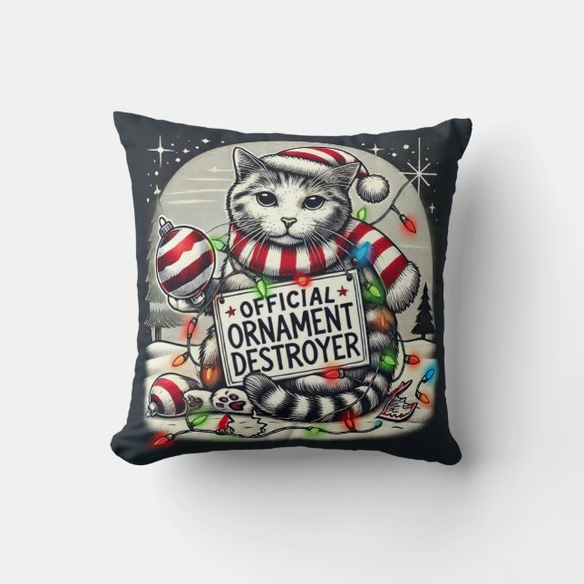 Offizielle Zierkatze Weihnachten Kissen (Vorderseite)