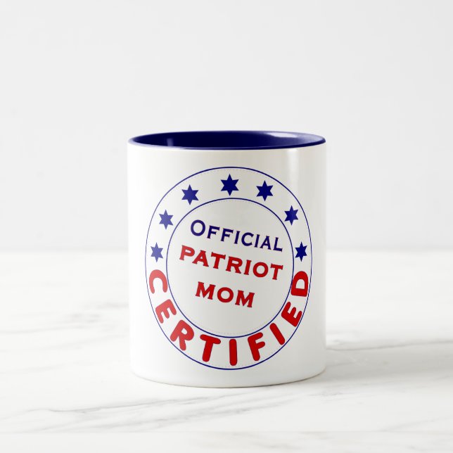Offizielle zugelassene Patriot-Mama-Tasse Zweifarbige Tasse (Mittel)