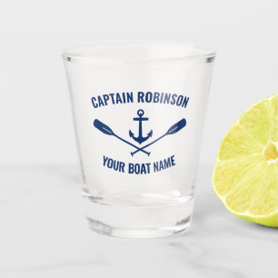 Offizieller Anker Kapitän und Marine Schnapsglas