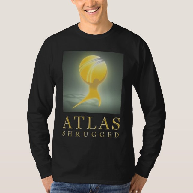 Offizieller Atlas zuckte langes Schwarzes T T-Shirt (Vorderseite)