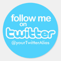 Offizieller Aufkleber "Follow Me on Twitter"