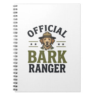 Offizieller Bark Ranger Hund Vintage Grafik_1 Notizblock
