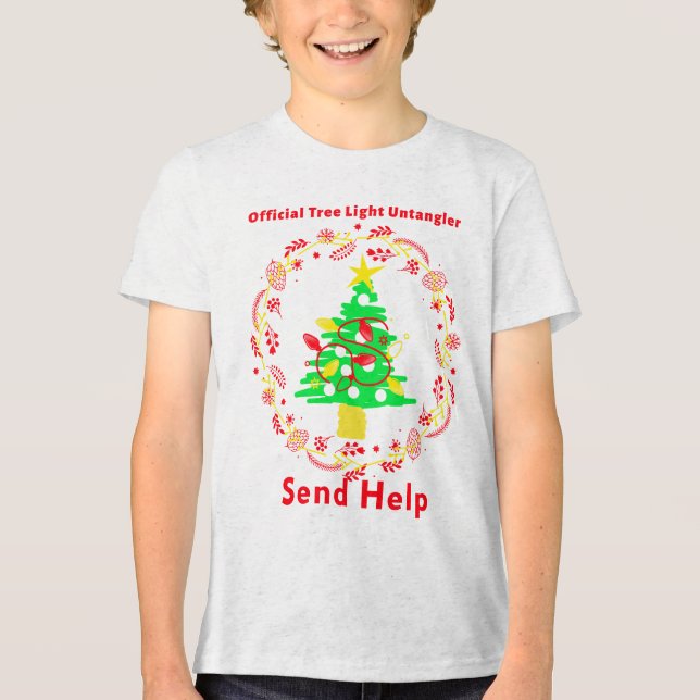 Offizieller Baumhellentänger - Hilfe senden Tri-Blend Shirt (Vorderseite)