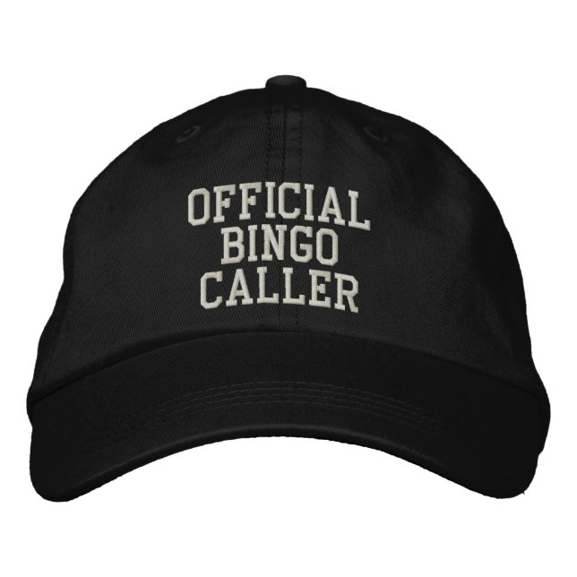 Offizieller BINGO Caller bestickter Hut (Vorderseite)