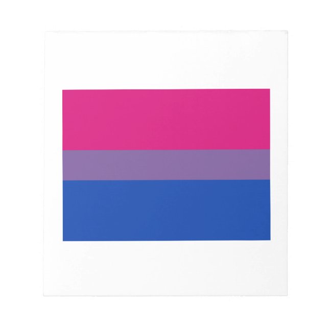 OFFIZIELLER BISEXUELLER PRIDE FLAG NOTIZBLOCK (Vorderseite)