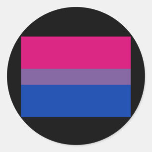 OFFIZIELLER BISEXUELLER PRIDE FLAG RUNDER AUFKLEBER