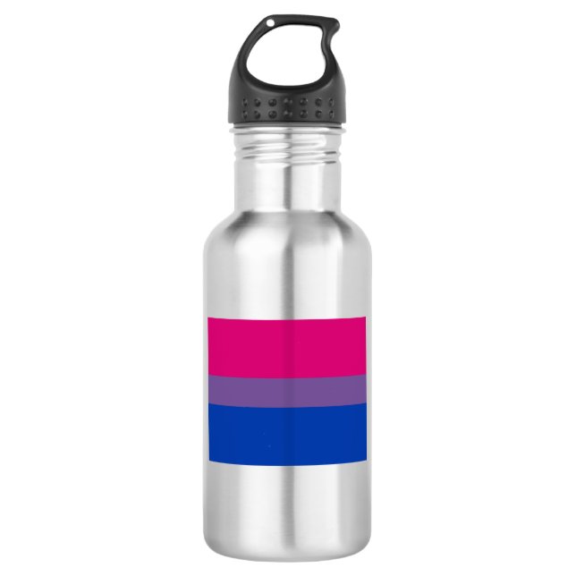 OFFIZIELLER BISEXUELLER PRIDE FLAG TRINKFLASCHE (Vorderseite)