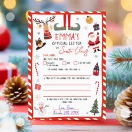 Offizieller Brief an den Weihnachtsmann Einladung