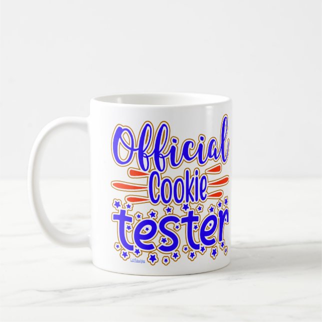 OFFIZIELLER COOKIE TESTER lustiger Cookie Party Ge Kaffeetasse (Links)