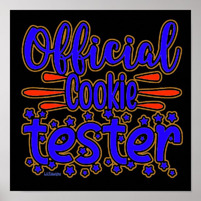 OFFIZIELLER COOKIE TESTER lustiger Cookie Party Ge Poster (Vorne)