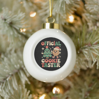 Offizieller Cookie-Verkostungs-Weihnachtsbaum Xmas Keramik Kugel-Ornament