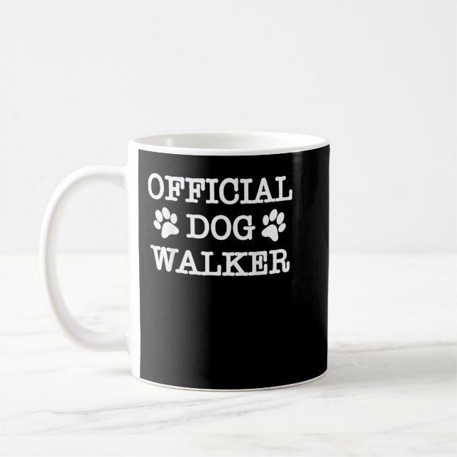 Offizieller Dog Walker Niedlicher Hund Walking Res Kaffeetasse (Links)
