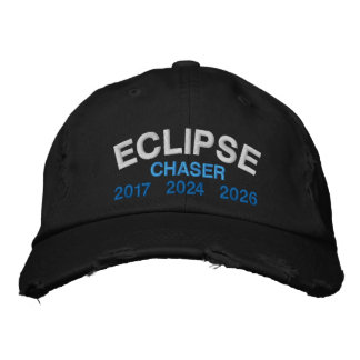 Offizieller Eclipse-Chaser-Spaß-Spruch Schwarz Bestickte Baseballkappe
