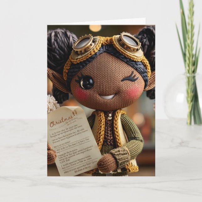 Offizieller Elfen-Bericht  Feiertagskarte (Vorderseite)