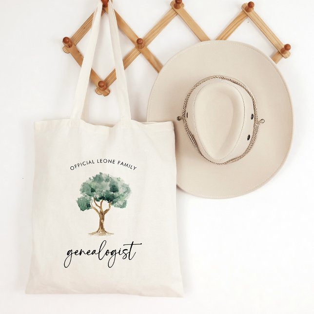 Offizieller Familiengenealoge mit Baum | Stilvoll Tragetasche (A simple and stylish tote for the genealogist in your family)