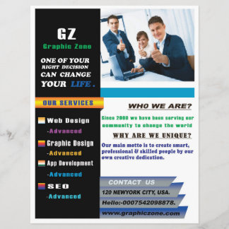 Offizieller Flyer für IT-Unternehmen