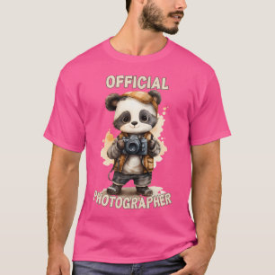 Offizieller Fotograf Süßer Panda Lustiges Ereignis T-Shirt