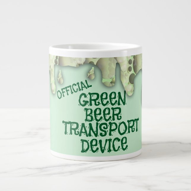 Offizieller Fun Green Beer Transport Device Toon Jumbo-Tasse (Vorderseite)