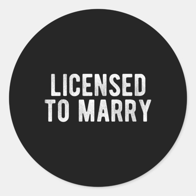Offizieller Hochzeitsbeamter heiraten Runder Aufkleber (Vorderseite)