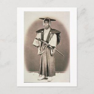 Offizieller japanischer Hof oder Samurai, c.1870s Postkarte