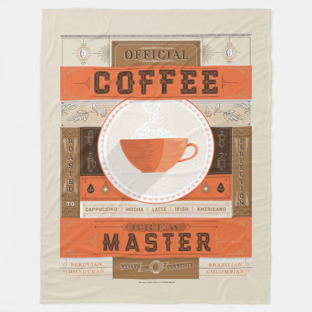 Offizieller Kaffeebrew-Meister Fleecedecke (Vorderseite)